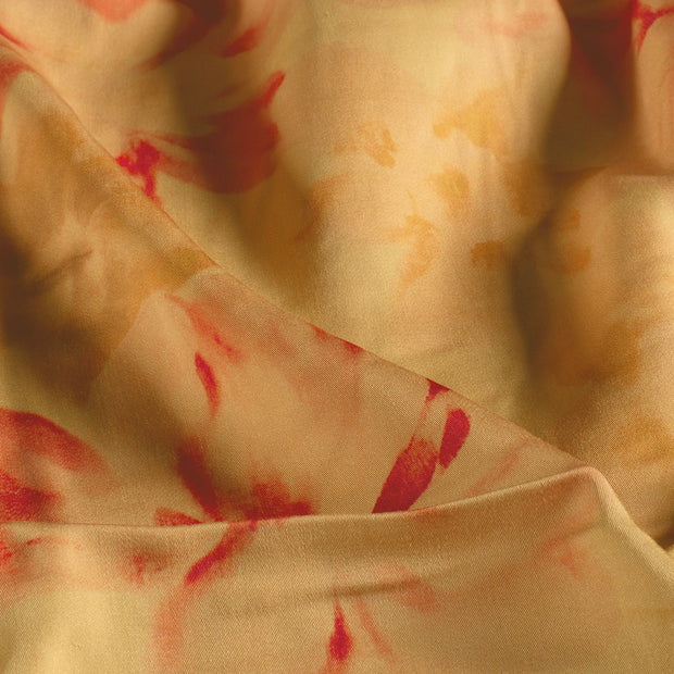 Viscose Satin tissu Abstrait Camel
