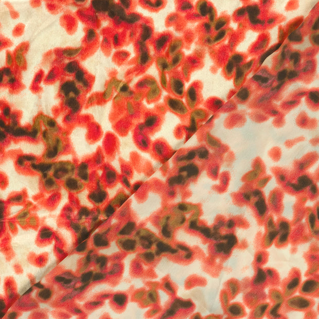 Satin Velvet fabric Abstract printed 