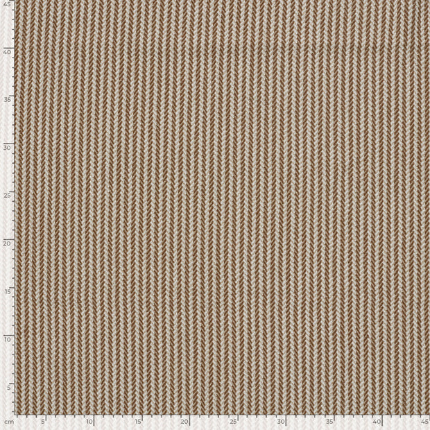 Jacquard tissu rayures Marron