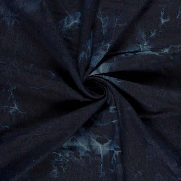 Jeans tissu Indigo imprimé 