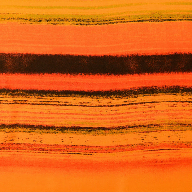 Viscose Satin fabric Stripes Orange
