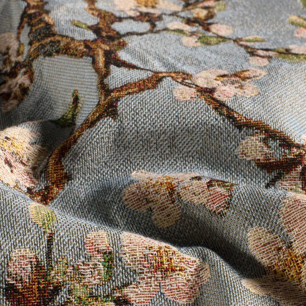 Gobelin tissu fleurs Menthe
