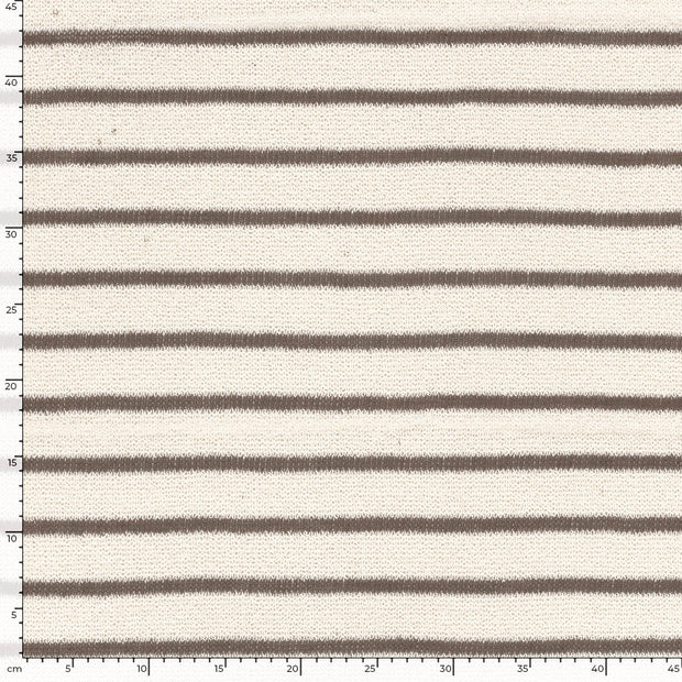Jacquard fabrik Streifen Taupe Grau