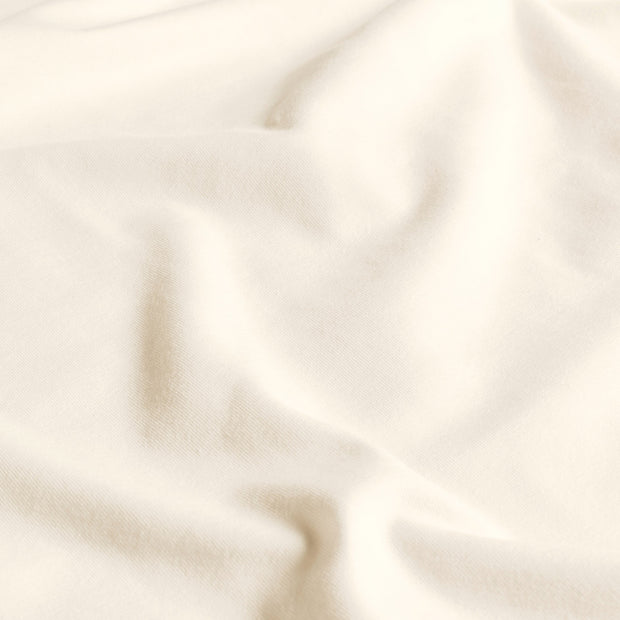 Jersey de Coton GOTS tissu Unicolore Blanc cassé