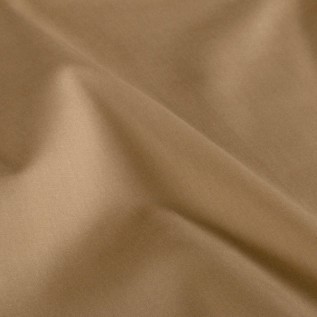 Coton Popeline GOTS tissu Unicolore Camel