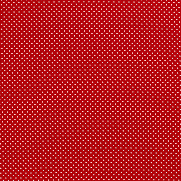 Cotton Poplin fabric Dots Red