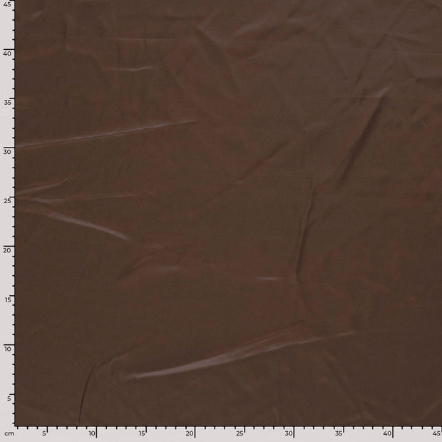 Satin fabric Unicolour Dark Brown