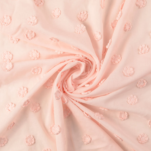 Popeline de Coton tissu Rose clair 
