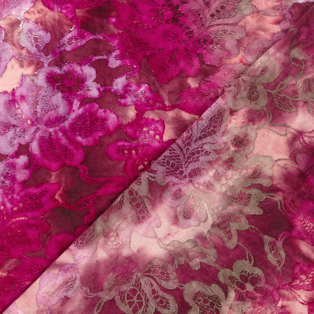 Jacquard tissu fleurs imprimé 