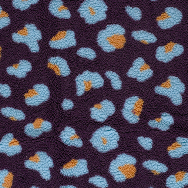 Sherpa Fleece fabric Aubergine matte 
