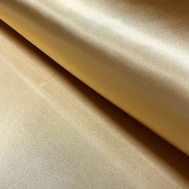 Satin Stretch fabrik Uni Kamel