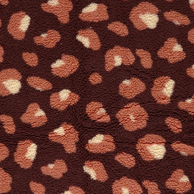 Sherpa Fleece fabric Bordeaux matte 
