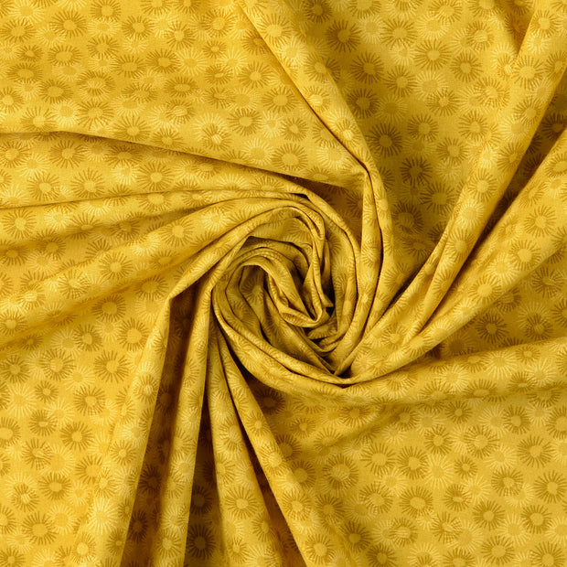 Popeline de Coton tissu Jaune 