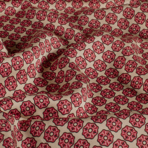Viscose Satin fabrik Abstrakt Himbeere