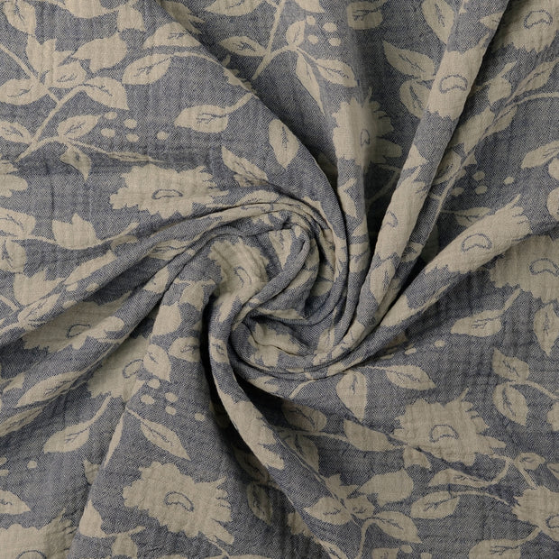 Muslin fabric Indigo 