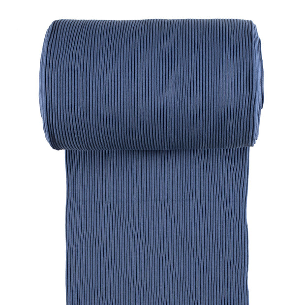 Bord Cote 3x3 rib tissu Indigo mat 