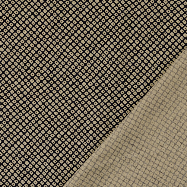 Cotton Poplin fabric Navy printed 