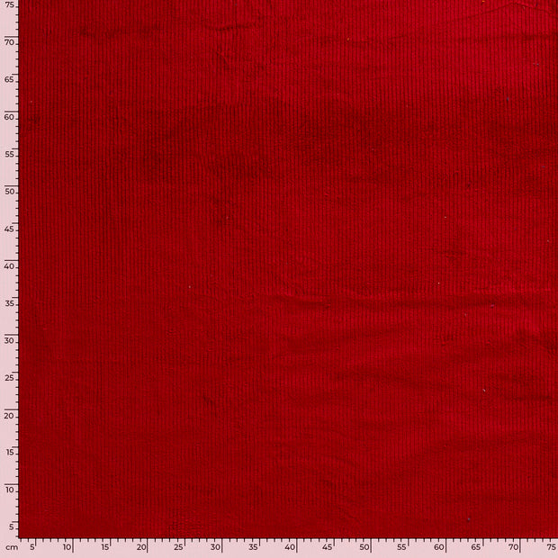 Jumbo Cord Stretch 6w fabrik Uni Rot