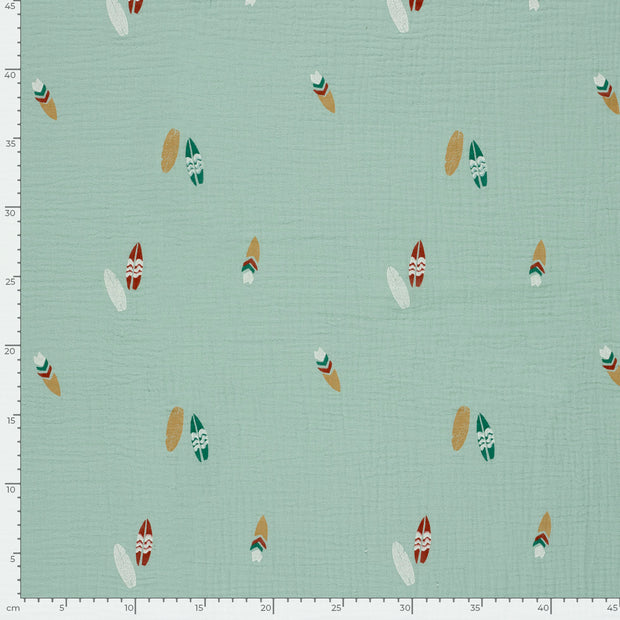 Musselin fabrik Sommer Babyblau