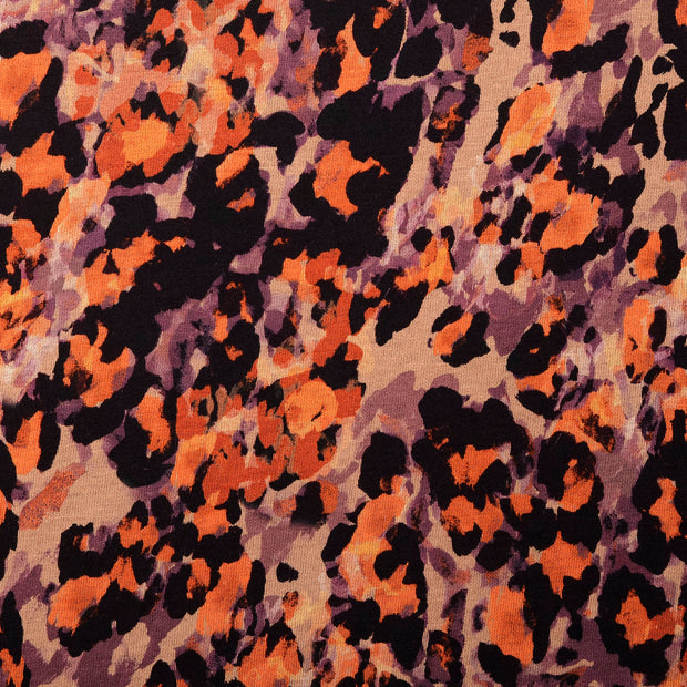Cotton Jersey fabric Abstract Red