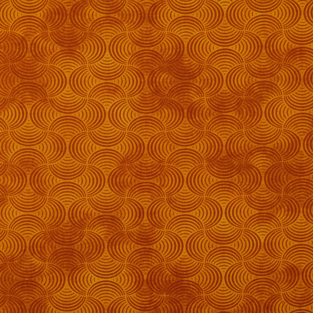Cotton Poplin fabric Geometric pattern Bronze