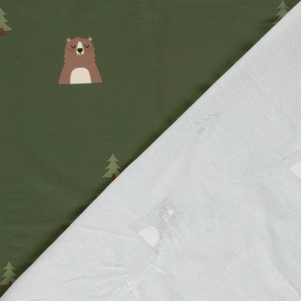 French Terry fabric Bears brushed and digital printed 