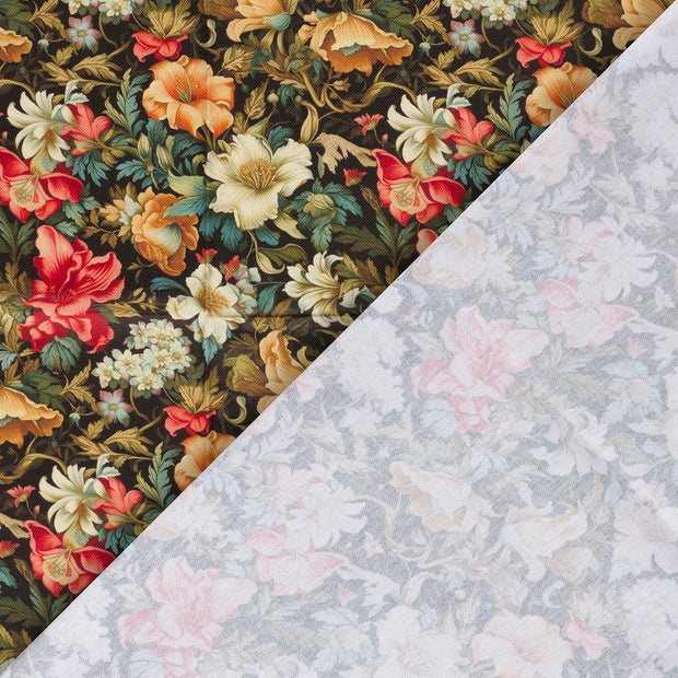Panama tissu fleurs imprimé numérique 