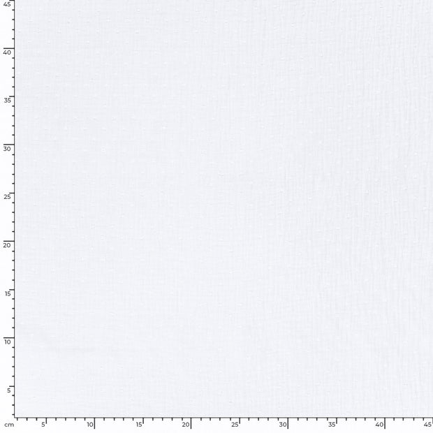 Double gaze tissu pois Blanc