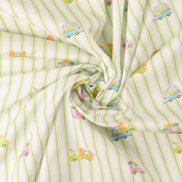 Cretonne fabric Dark Mint 