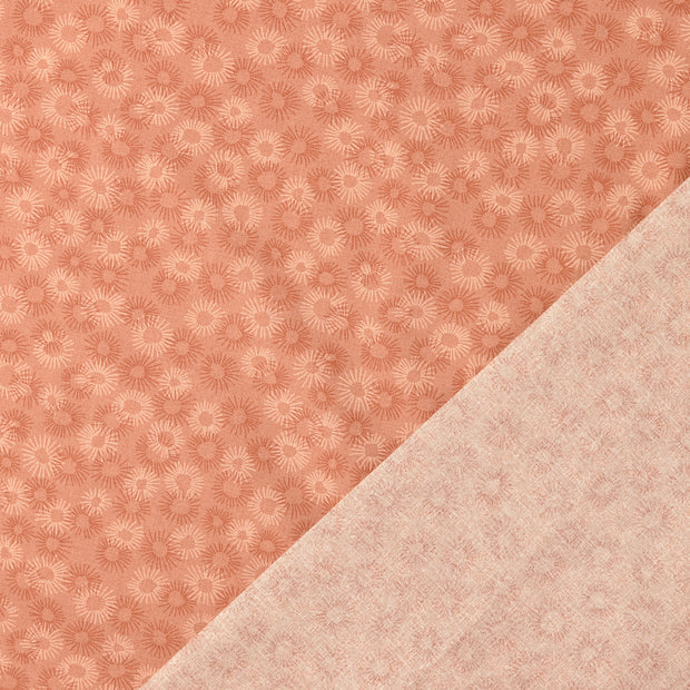 Popeline de Coton tissu Vieux rose 