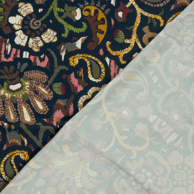 Viscose Satin fabric Abstract printed 