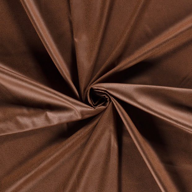 Cuir Suèdé tissu Marron enduit 