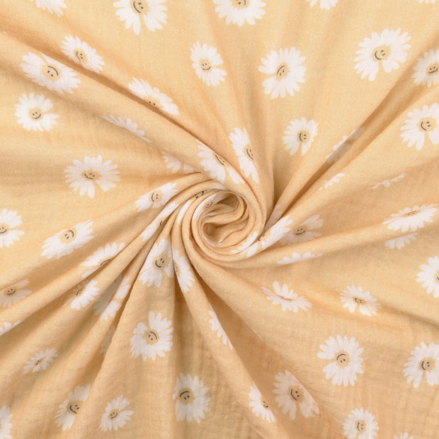 Muslin fabric beige 
