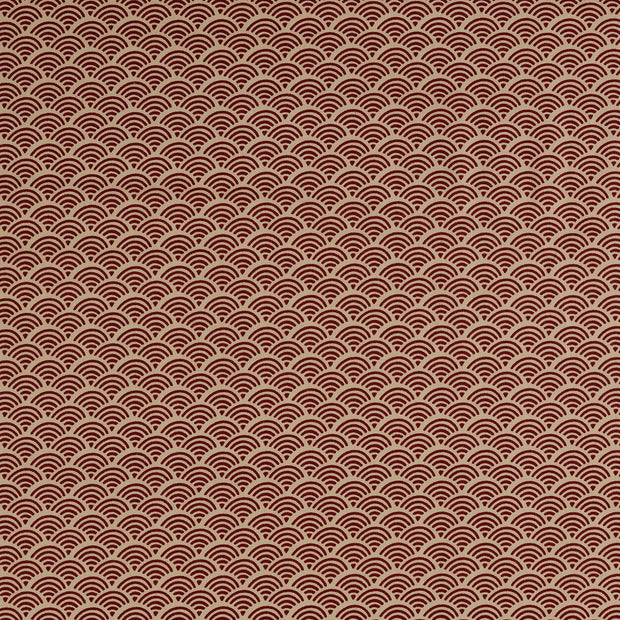 Popeline de Coton tissu Ballons Bordeaux