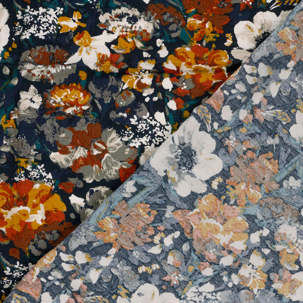 Viscose Nylon Crepe fabric Flowers printed 