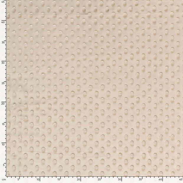 Minky tissu Unicolore Beige