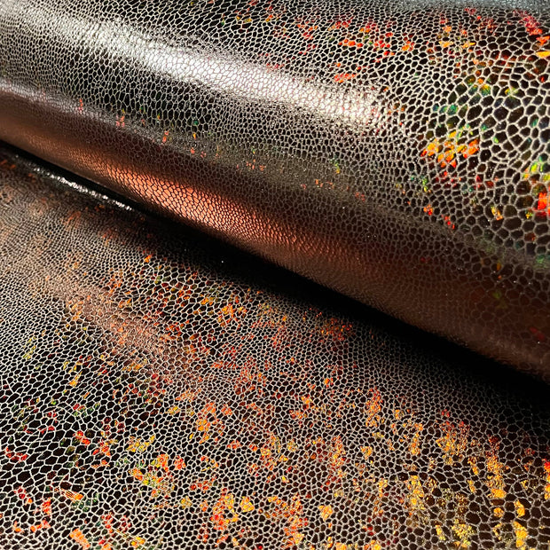 Lamé fabric Snakes Bronze