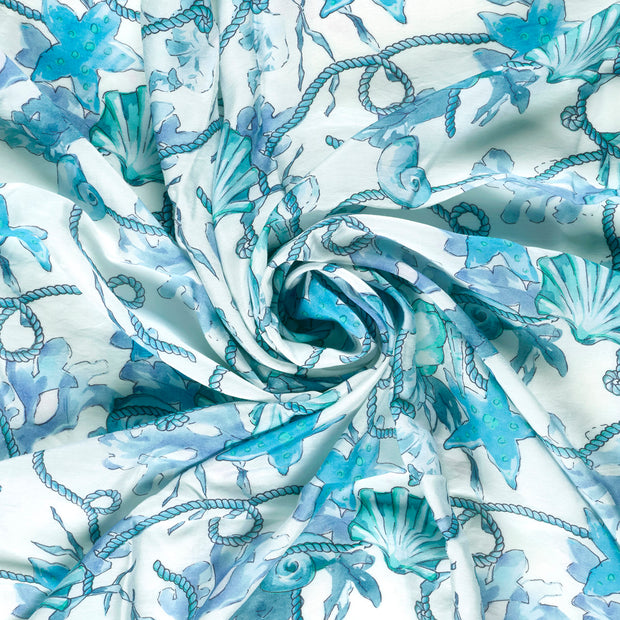 VIS Nylon fabrik Aqua bedruckt 