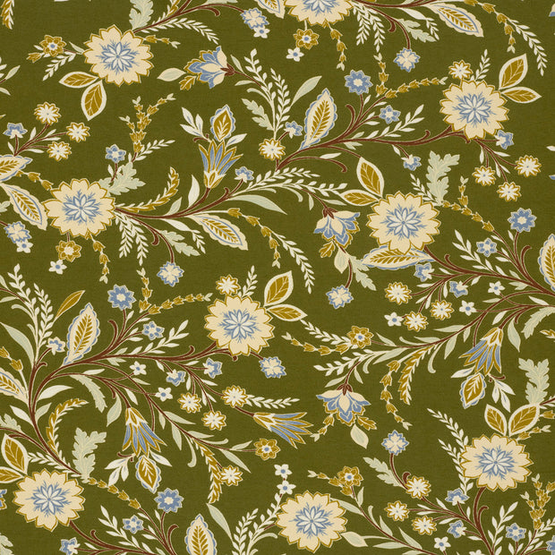 Viscose Vortex Jersey fabric Khaki Green matte 