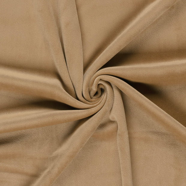 Velours tissu Camel brossé 