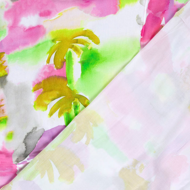 Viscose Satin fabric Abstract digital printed 