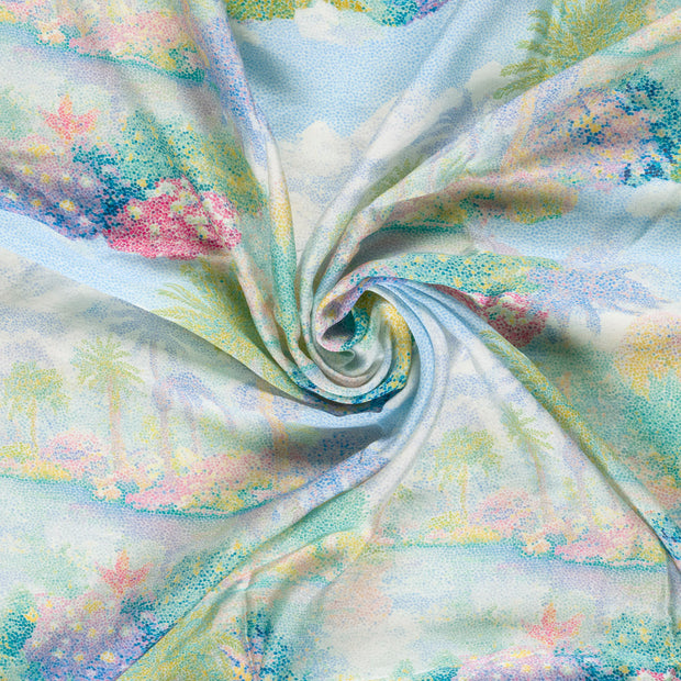  tissu Bleu Ciel imprimé 