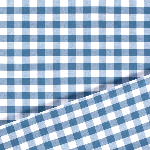 CO Popeline fabrik Jeans Blue garngefärbt 