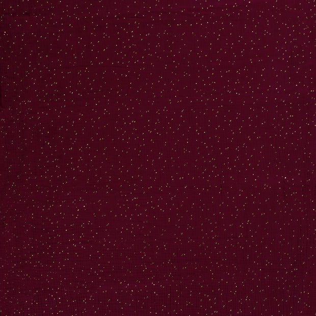 Muslin fabric Bordeaux matte 