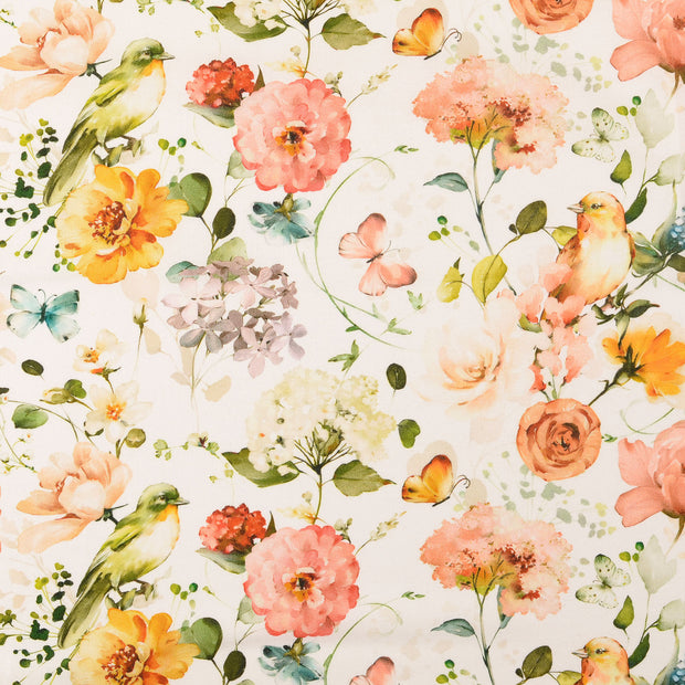 Fahnentuch fabrik Blumen Weiß