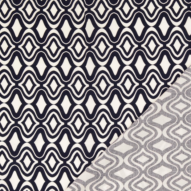 Popeline de Viscose tissu Bleu Marine 