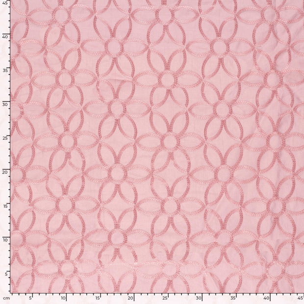  tissu fleurs Rose clair