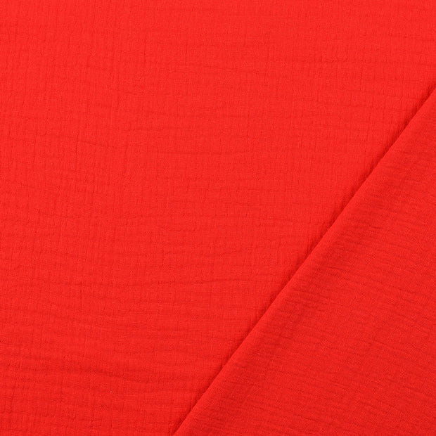 double gaze tissu rouge 