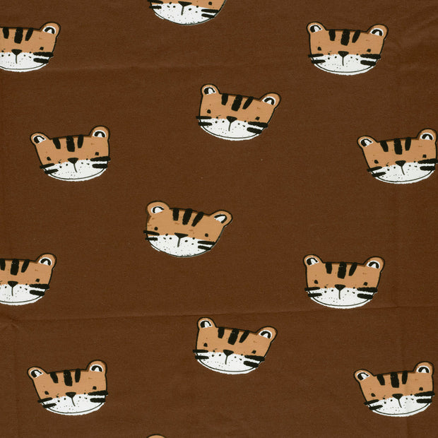 French Terry fabric Brown matte 