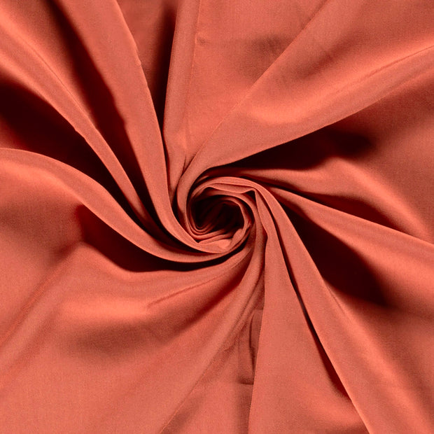 Bamboo Poplin fabric Unicolour Brique